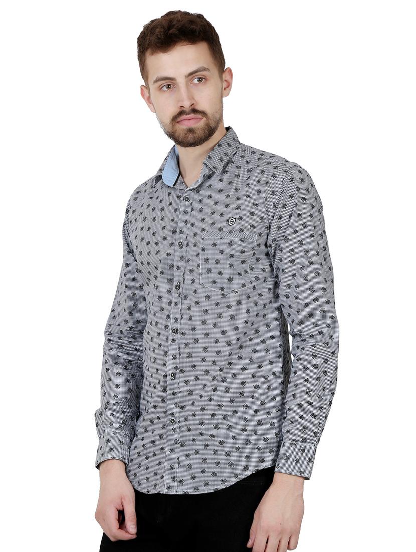 grey printed casual shirt - 16484199 - Zoom Image - 2