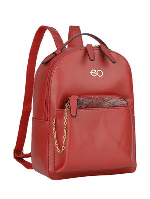 red leatherette (pu) fashion backpack - 16484446 - Standard Image - 4