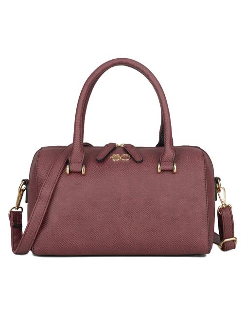 maroon leatherette (pu) regular handbag - 16484457 - Standard Image - 1