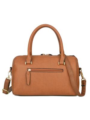 brown leatherette (pu) regular handbag - 16484459 - Standard Image - 2