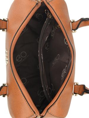 brown leatherette (pu) regular handbag - 16484459 - Standard Image - 3