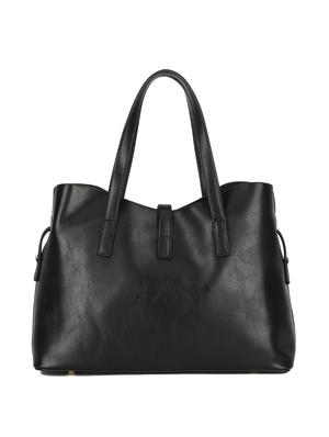 black leatherette (pu) regular handbag - 16484460 - Standard Image - 2
