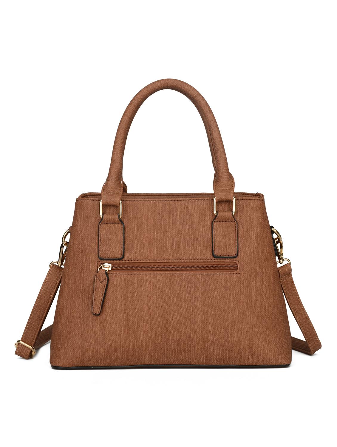 brown leatherette (pu) regular handbag - 16484463 - Zoom Image - 2