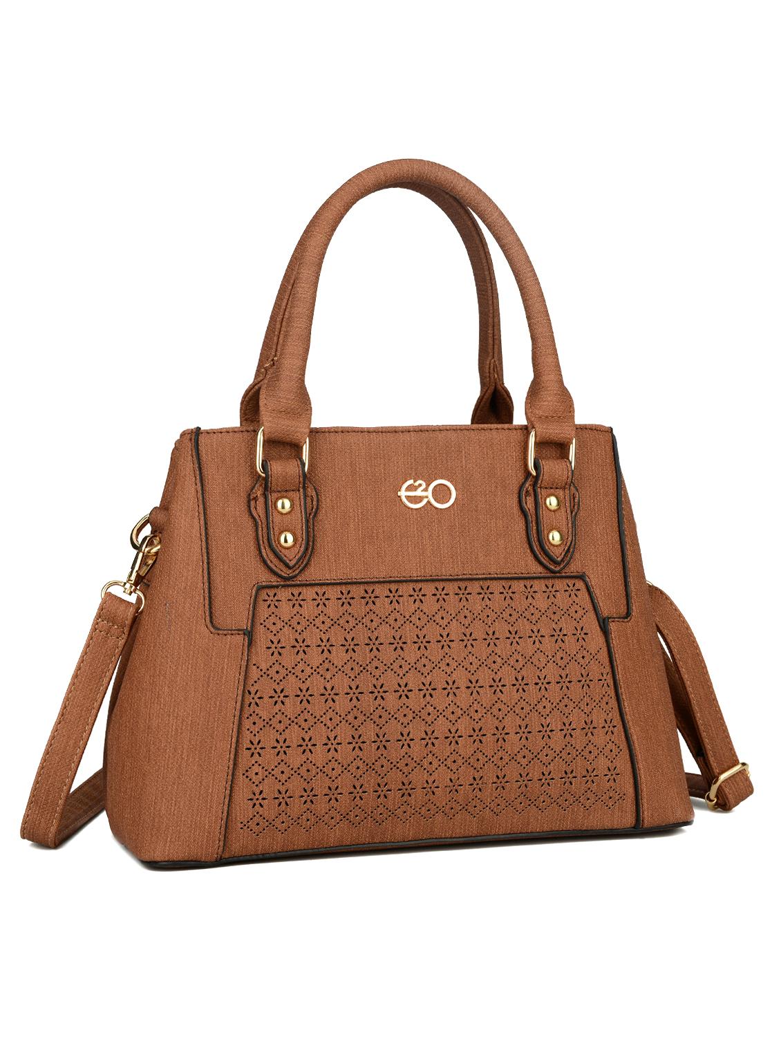 brown leatherette (pu) regular handbag - 16484463 - Zoom Image - 4