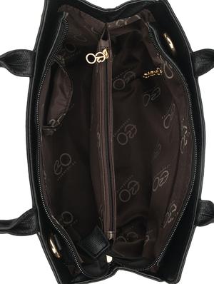 black leatherette (pu) regular handbag - 16484471 - Standard Image - 3