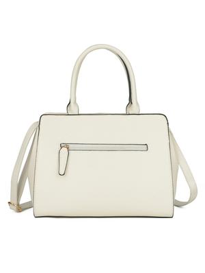 cream leatherette (pu) regular handbag - 16484473 - Standard Image - 2