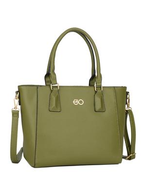 green leatherette (pu) regular handbag - 16484477 - Standard Image - 4