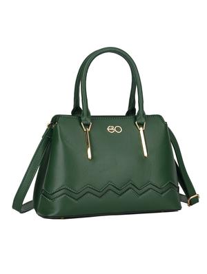 green leatherette (pu) regular handbag - 16484490 - Standard Image - 4
