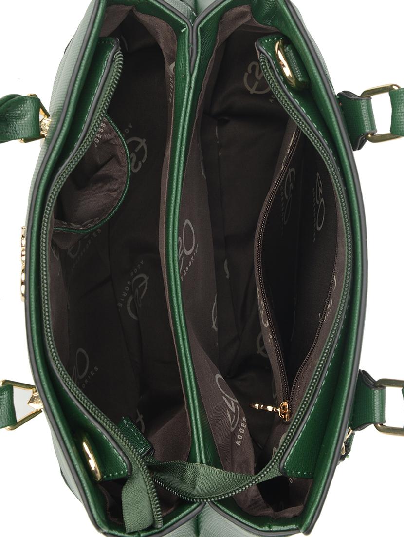 green leatherette (pu) regular handbag - 16484490 - Zoom Image - 3