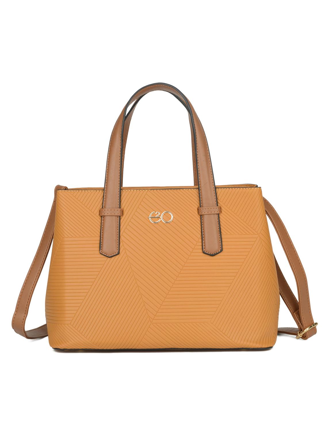 yellow leatherette (pu) regular handbag - 16484491 - Zoom Image - 1