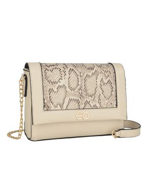 beige leatherette (pu) regular sling bag - 16484505 - Standard Image - 4