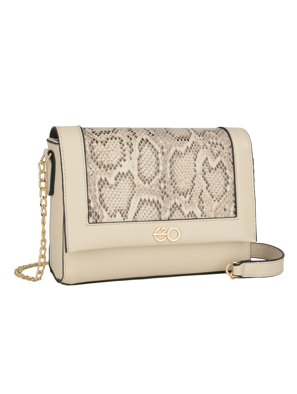 beige leatherette (pu) regular sling bag - 16484505 - Zoom Image - 4