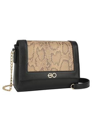 black leatherette (pu) regular sling bag - 16484506 - Standard Image - 4
