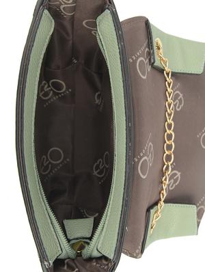 green leatherette (pu) regular sling bag - 16484509 - Standard Image - 3