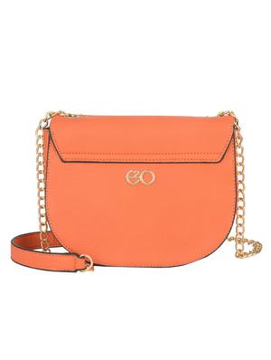orange leatherette (pu) regular sling bag - 16484510 - Standard Image - 2