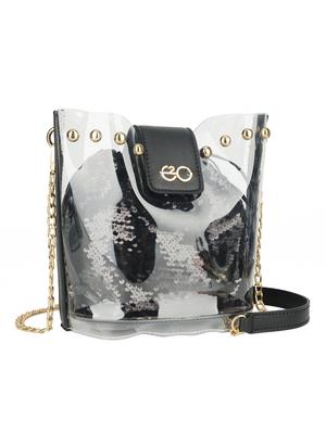 black leatherette (pu) regular sling bag - 16484512 - Standard Image - 4