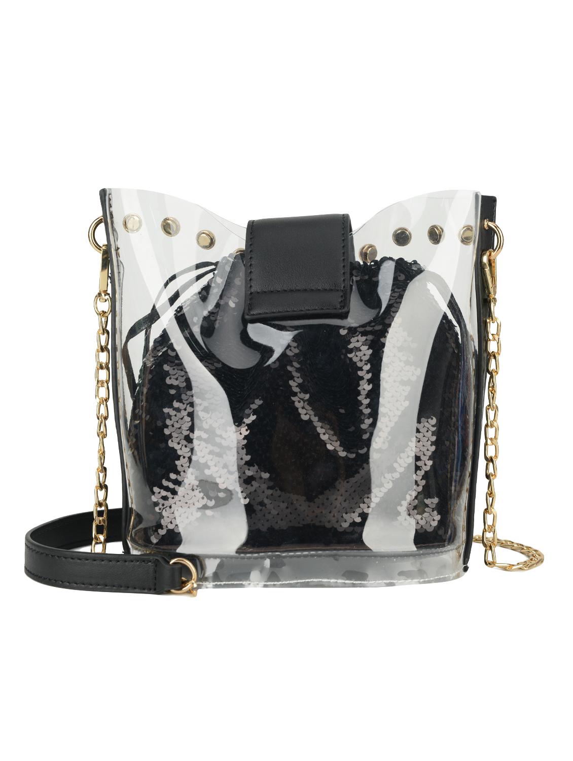 black leatherette (pu) regular sling bag - 16484512 - Zoom Image - 2