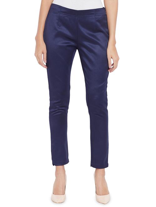 slim fit solid trouser - 16484650 - Standard Image - 1