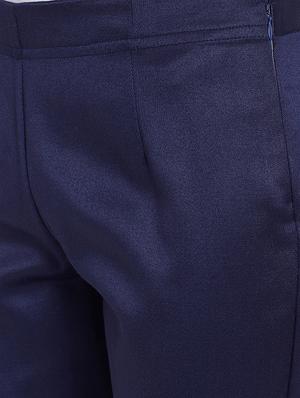 slim fit solid trouser - 16484650 - Standard Image - 5