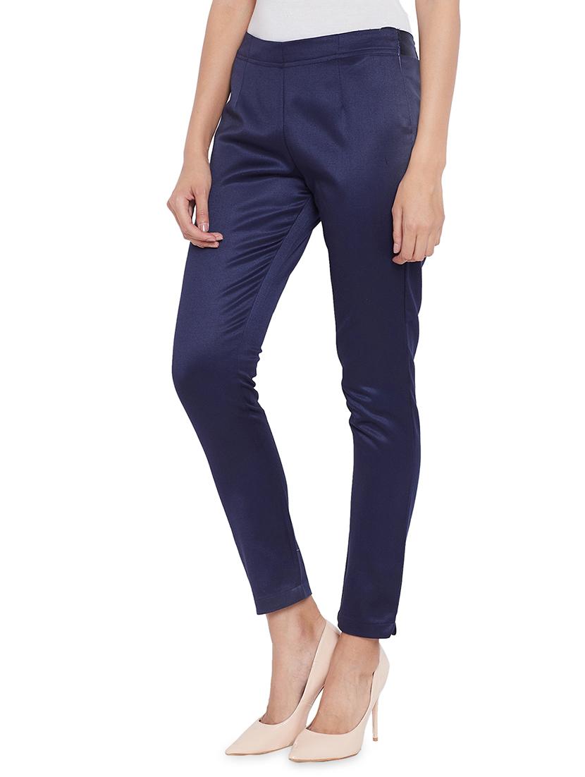 slim fit solid trouser - 16484650 - Zoom Image - 2
