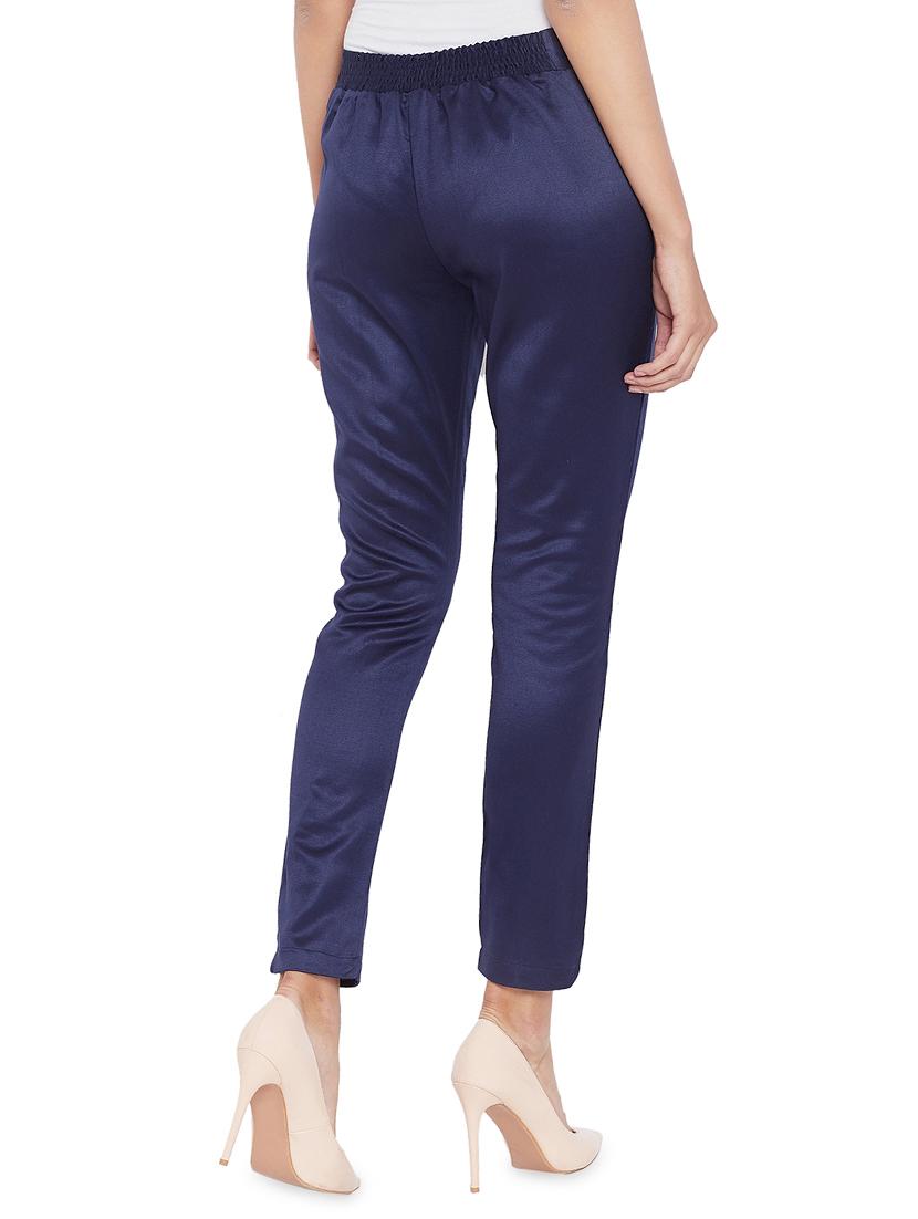 slim fit solid trouser - 16484650 - Zoom Image - 3