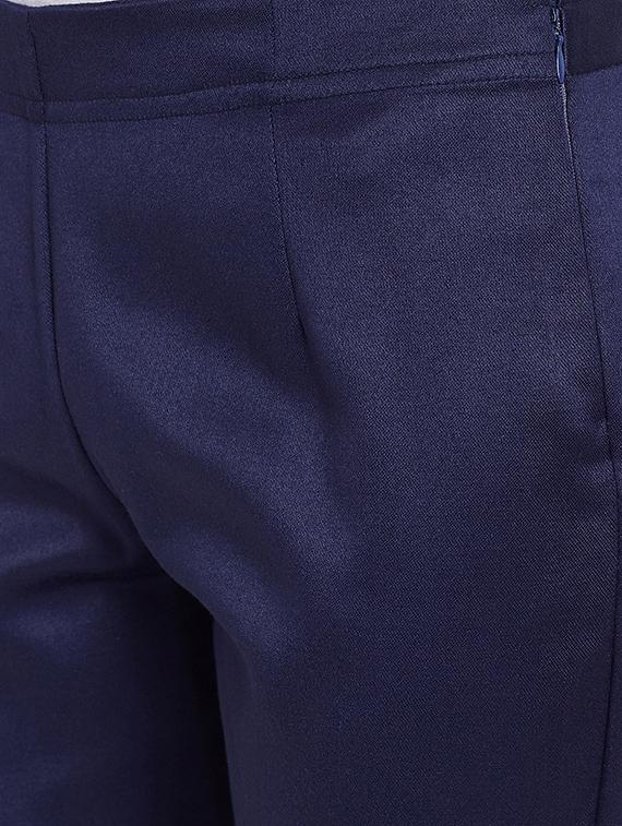 slim fit solid trouser - 16484650 - Zoom Image - 5