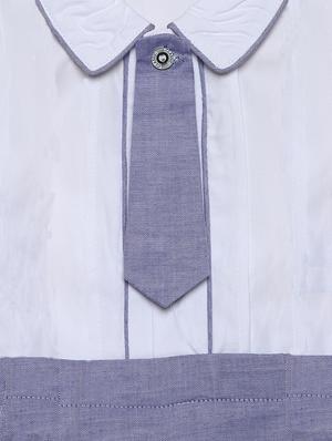 white cotton romper dress - 16484743 - Standard Image - 3