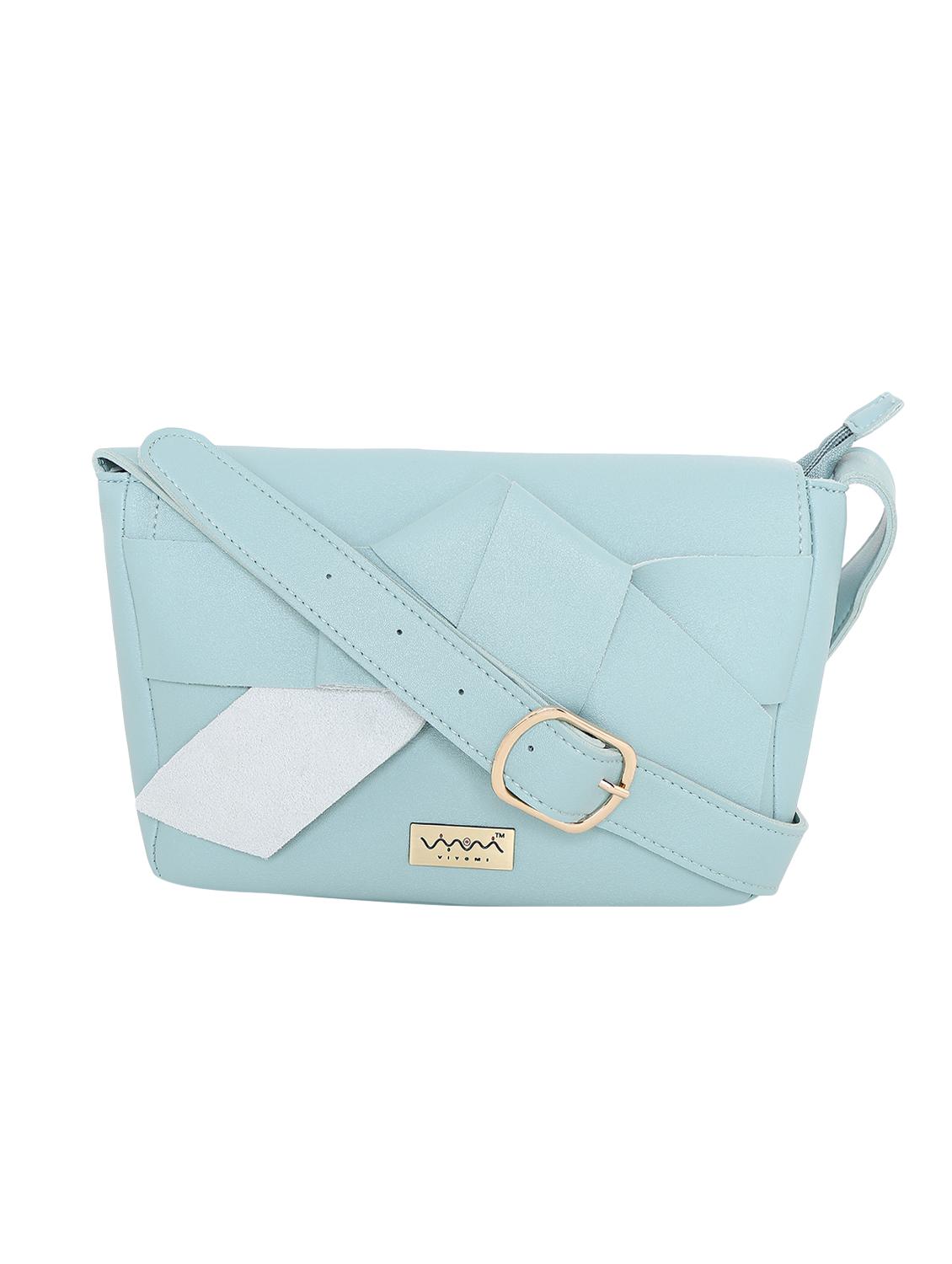 blue leatherette (pu) regular sling bag - 16484834 - Zoom Image - 1