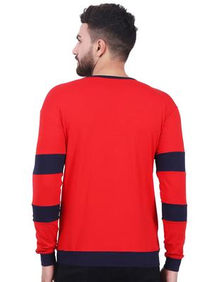 red color block t-shirt - 16485067 - Standard Image - 3