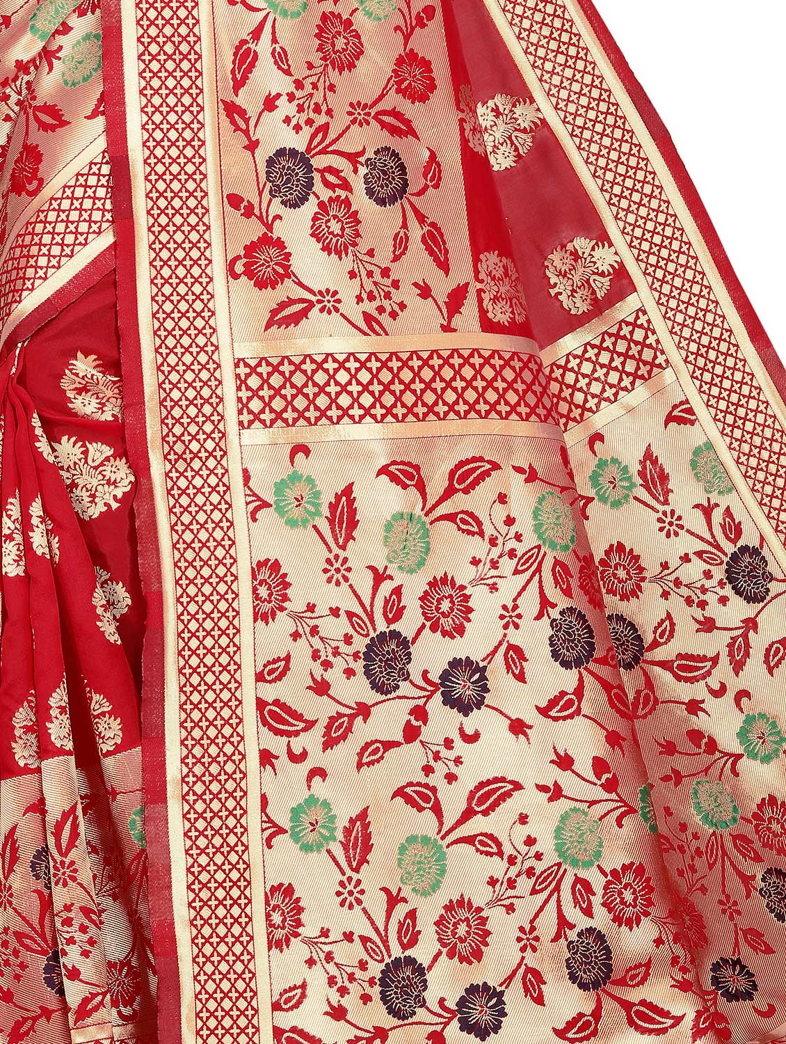 zari motifs banarasi saree with blouse - 16485158 - Zoom Image - 3