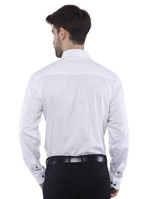 white solid formal shirt - 16485268 - Standard Image - 3