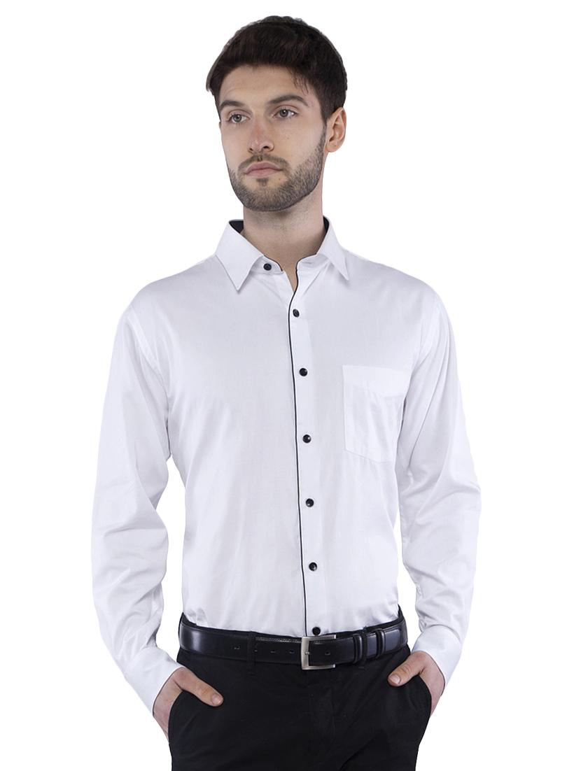 white solid formal shirt - 16485268 - Zoom Image - 1