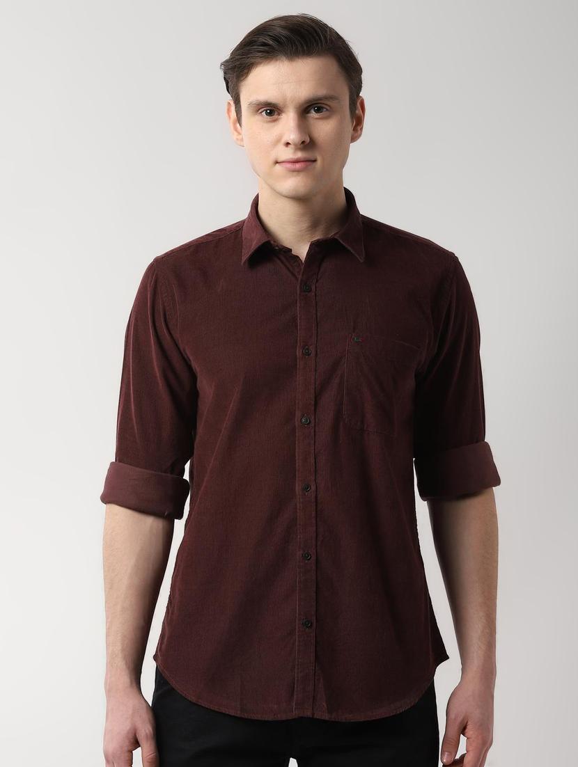 red solid corduroy shirt - 16485724 - Zoom Image - 1