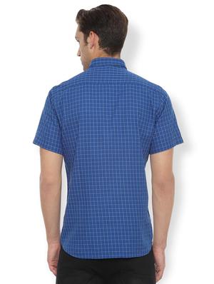 blue checkered casual shirt - 16485772 - Standard Image - 2