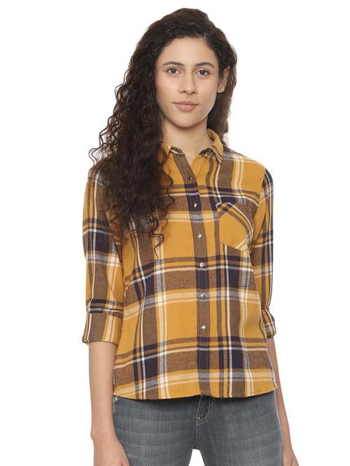 roll up sleeved plaid shirt - 16485903 - Standard Image - 1