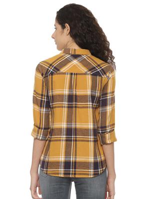 roll up sleeved plaid shirt - 16485903 - Standard Image - 2