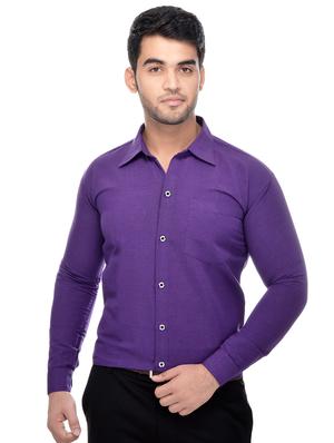 grey and purple khadi combo shirts - 16486757 - Standard Image - 5