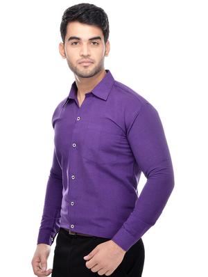 grey and purple khadi combo shirts - 16486757 - Standard Image - 6