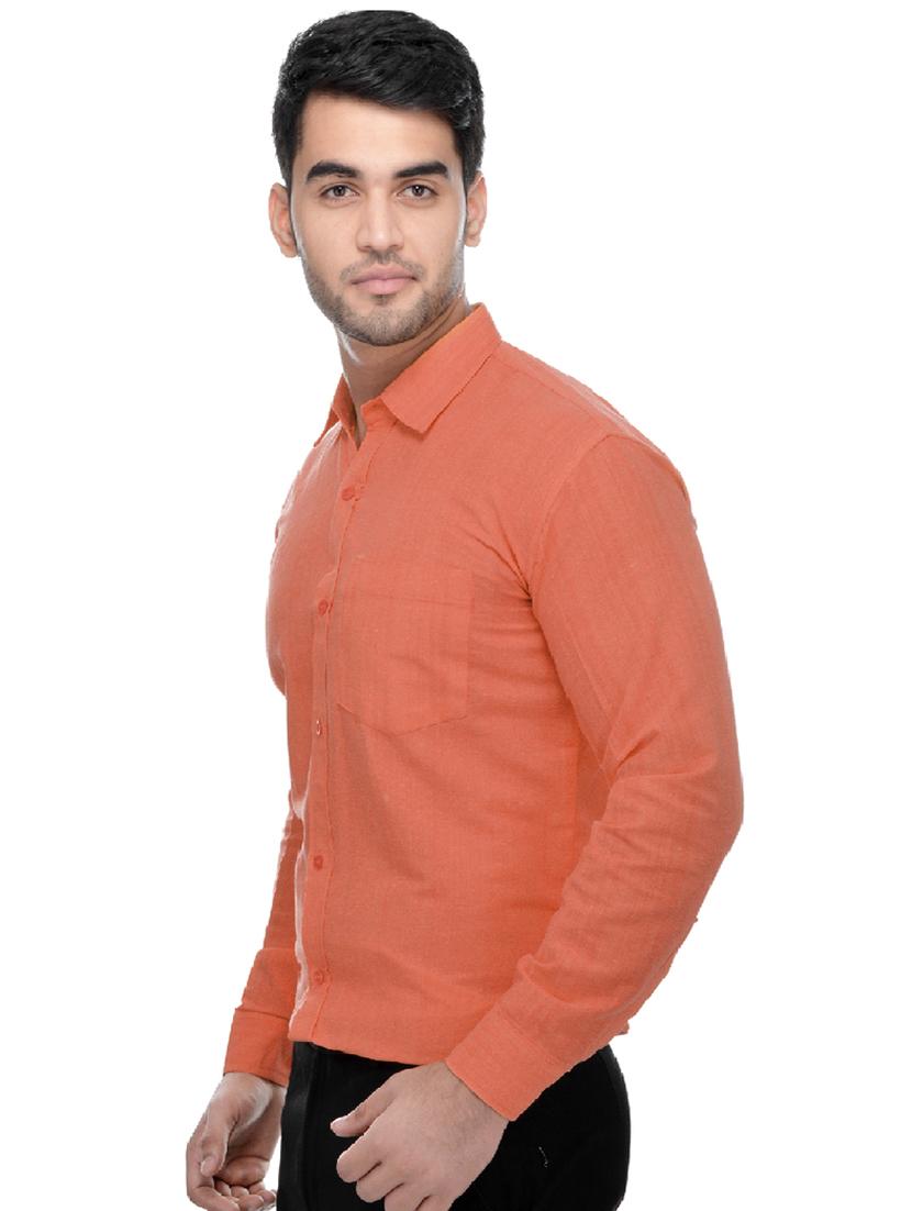 orange and grey khadi combo shirts - 16486771 - Zoom Image - 6