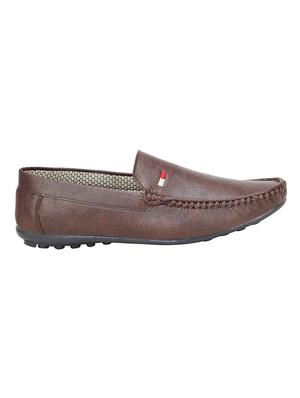marco ferro brown leatherette slip on loafers - 16487433 - Standard Image - 2