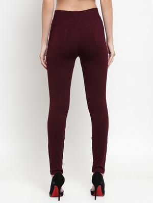high rise button detail trousers - 16487996 - Standard Image - 3