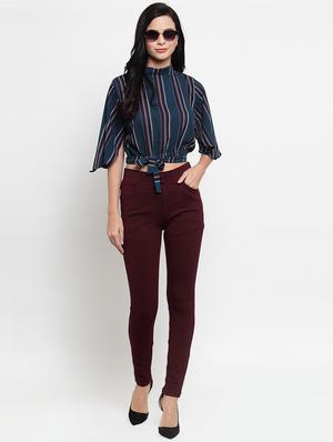 high rise button detail trousers - 16487996 - Standard Image - 4