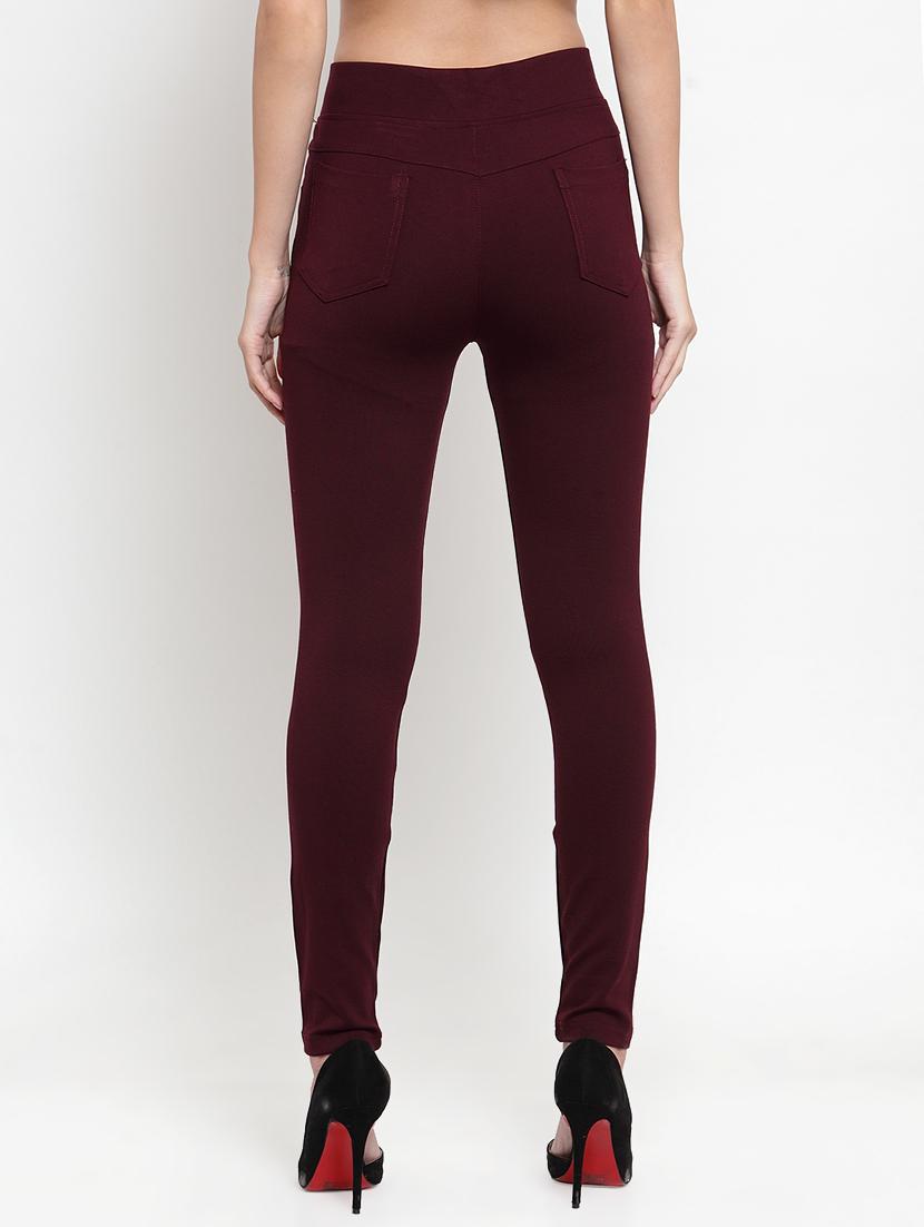 high rise button detail trousers - 16487996 - Zoom Image - 3