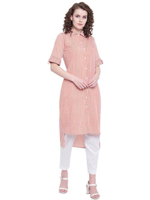 stripes straight kurta - 16488174 - Very Small Image - 1