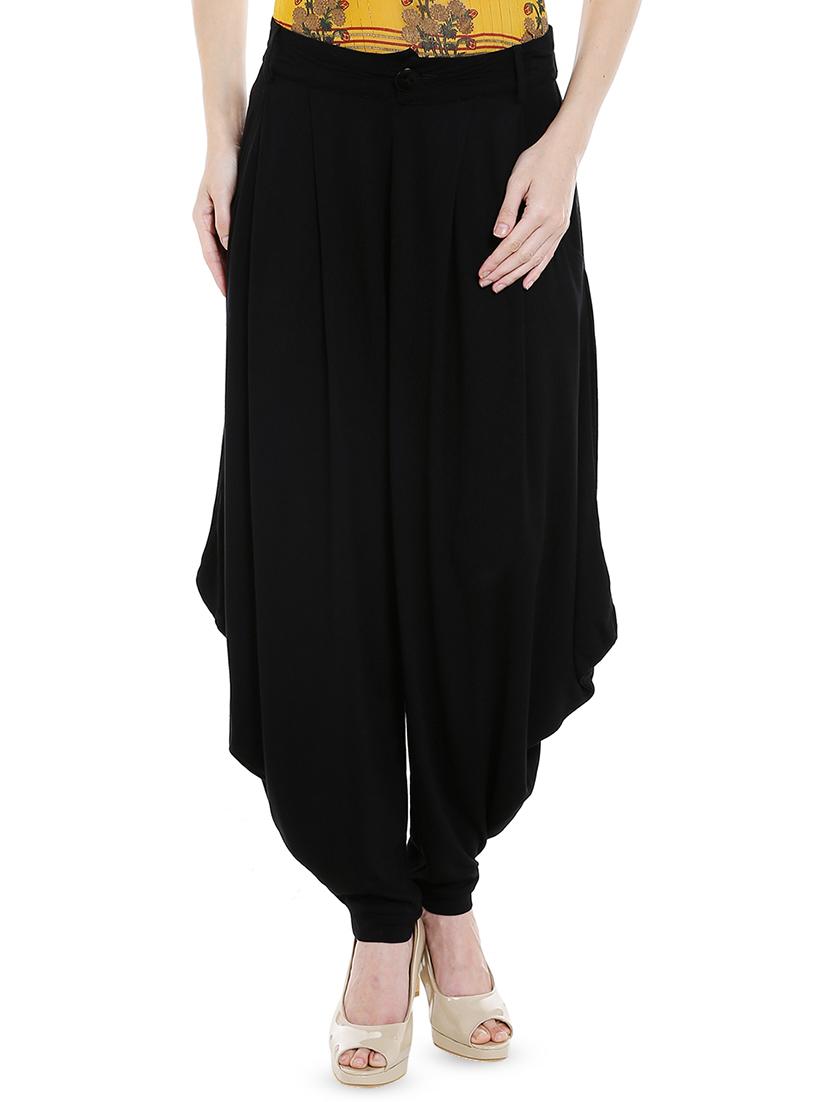 black viscose dhoti salwar salwars - 16489151 - Zoom Image - 1