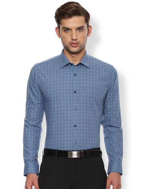 light blue checkered formal shirt - 16489233 - Very Small Image - 1