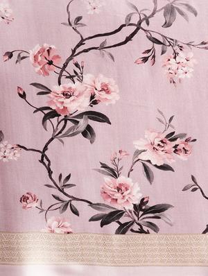 floral printed saree with blouse - 16489965 - Standard Image - 4