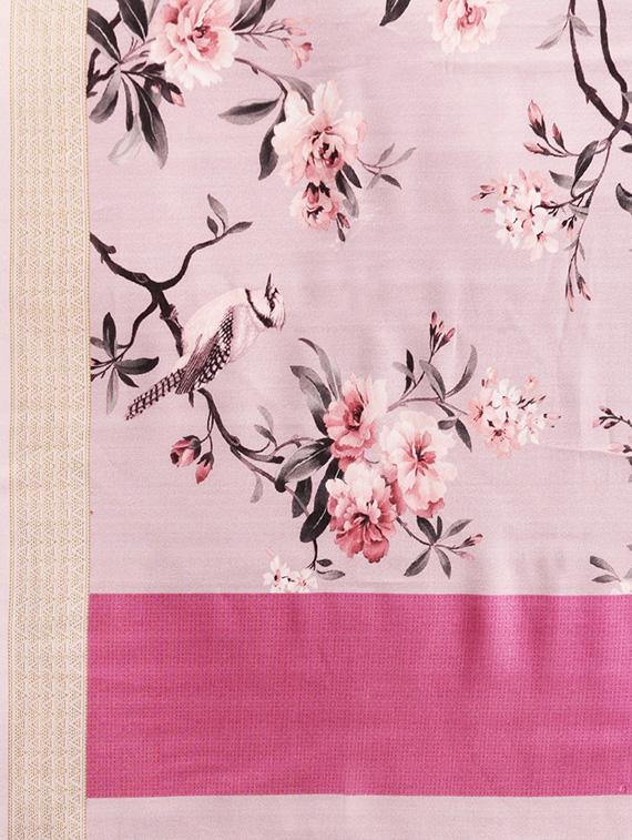 floral printed saree with blouse - 16489965 - Zoom Image - 5