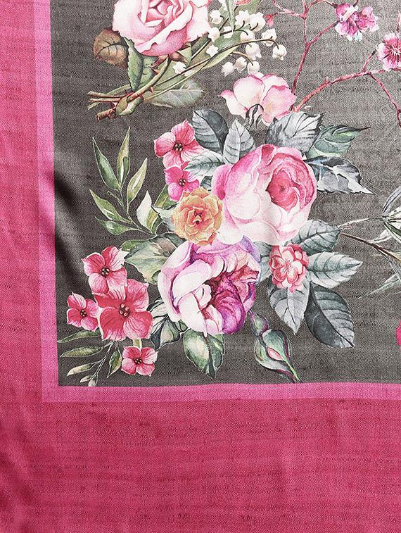 floral printed saree with blouse - 16489967 - Zoom Image - 5