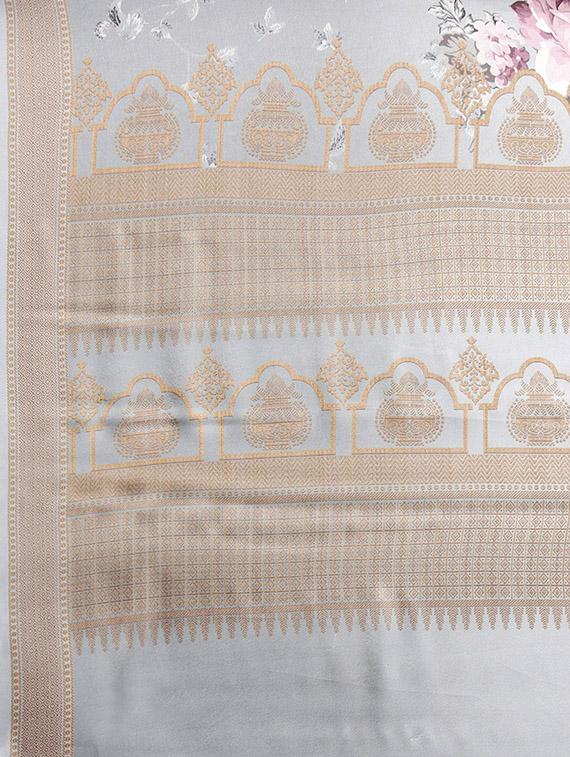floral printed saree with blouse - 16489968 - Zoom Image - 5
